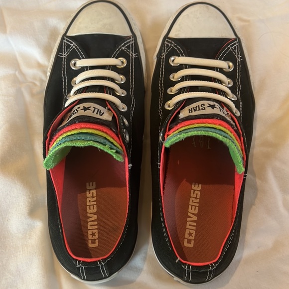 Converse all star Chucks w/ multi-colour tongue. - Picture 7 of 7